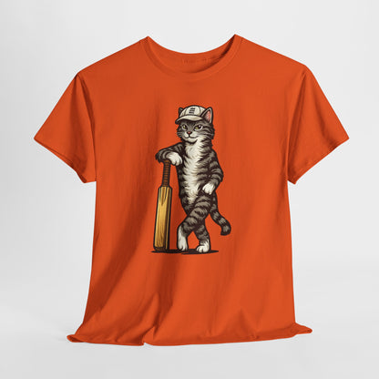 Cat Cricket Tee | Vintage Cricket Cat Shirt
