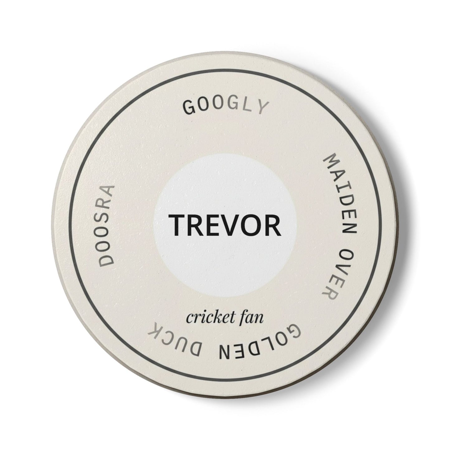 Personalized Cricket Fan Ceramic Coaster | Custom Name | cricket fan gift mug | Odyssey Camp & Co.