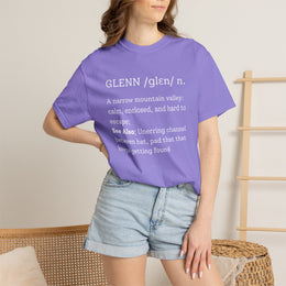 GLENN Cricket Dictionary T-Shirt | funny cricket gift | garment-dyed tee | Odyssey Camp & Co.