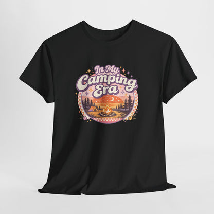 Camping T-Shirt | In My Camping Era Retro Sunset Tee | Odyssey Camp & Co.
