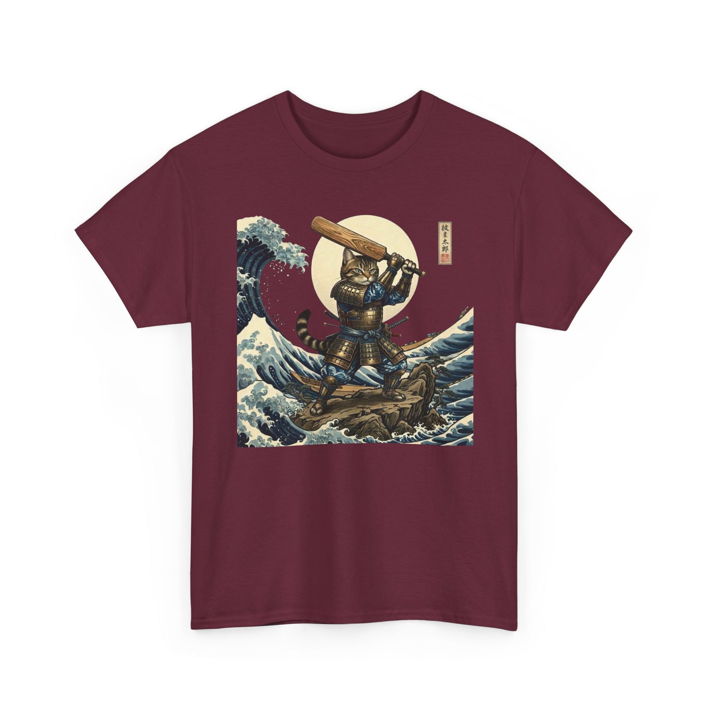 Samurai Cricket Cat Wave T-Shirt