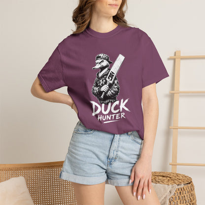 Back view of Duck Hunter t-shirt in heavyweight garment-dyed cotton, Odyssey Camp & Co. cricket gift tee