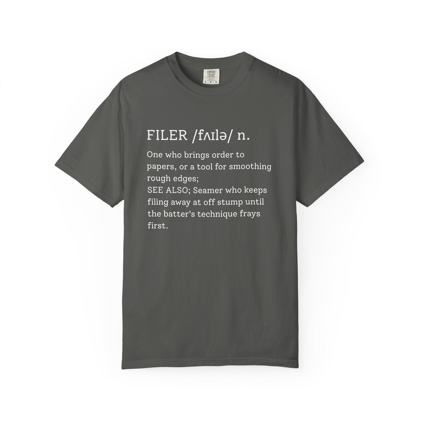 FILER Cricket Dictionary T-Shirt | Odyssey Camp & Co.