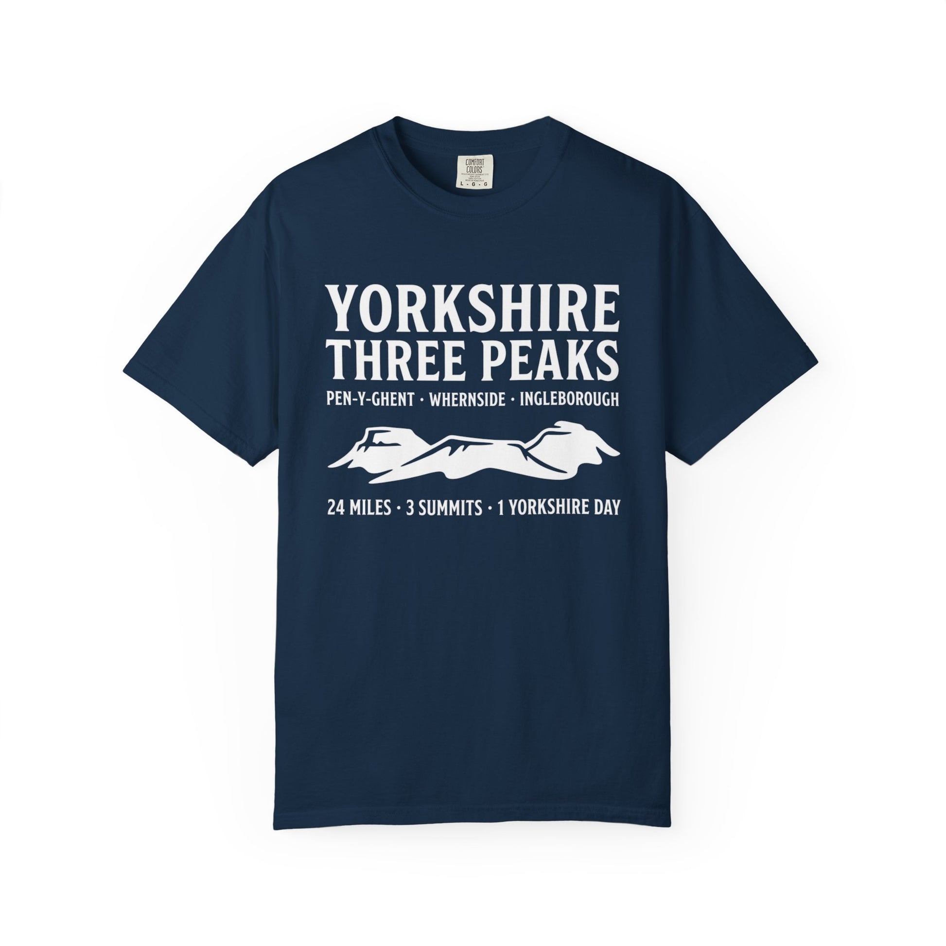 Yorkshire Three Peaks T-Shirt | 24 Miles 3 Summits Hiking Tee | outdoor lifestyle t-shirt | camping gift | Odyssey Camp & Co.