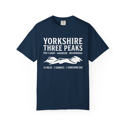 Yorkshire Three Peaks T-Shirt | 24 Miles 3 Summits Hiking Tee | outdoor lifestyle t-shirt | camping gift | Odyssey Camp & Co.