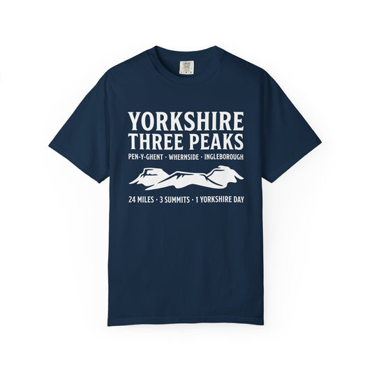 Yorkshire Three Peaks T-Shirt | 24 Miles 3 Summits Hiking Tee | outdoor lifestyle t-shirt | camping gift | Odyssey Camp & Co.