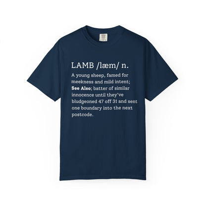 LAMB Cricket Dictionary T-Shirt | Odyssey Camp & Co.