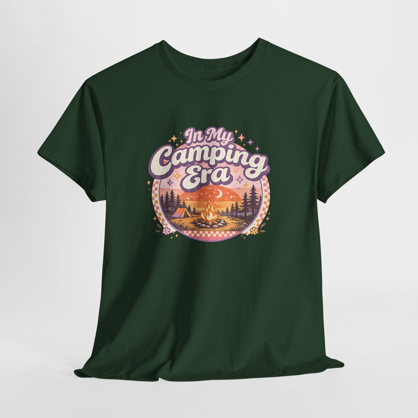 Camping T-Shirt | In My Camping Era Retro Sunset Tee | Odyssey Camp & Co.