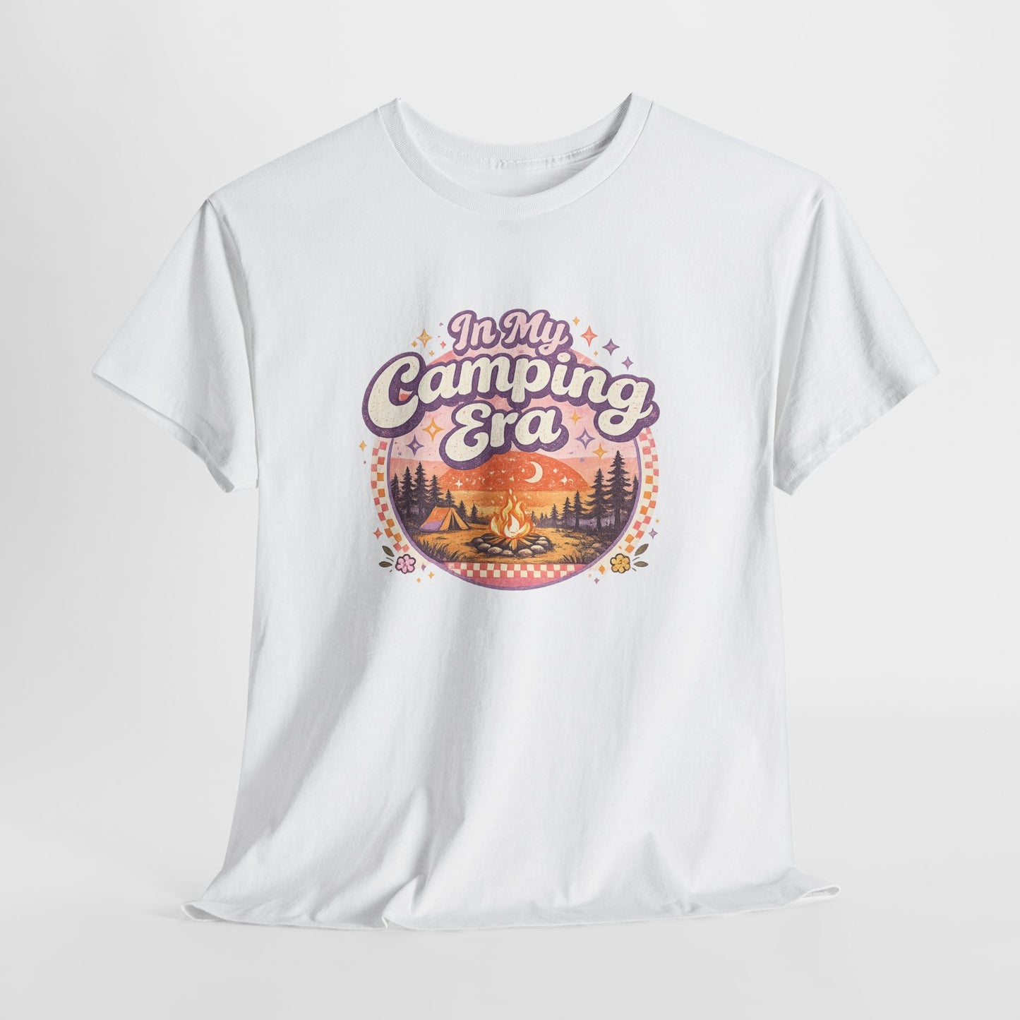 Camping T-Shirt | In My Camping Era Retro Sunset Tee | Odyssey Camp & Co.