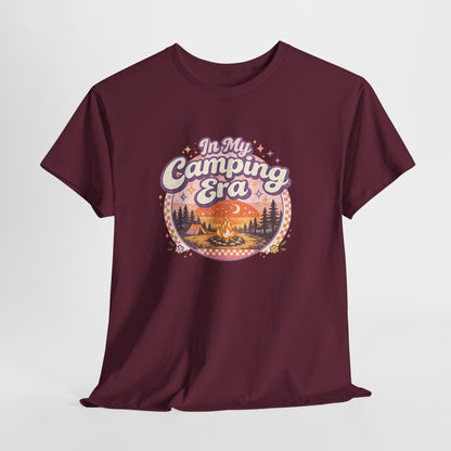 Camping T-Shirt | In My Camping Era Retro Sunset Tee | Odyssey Camp & Co.