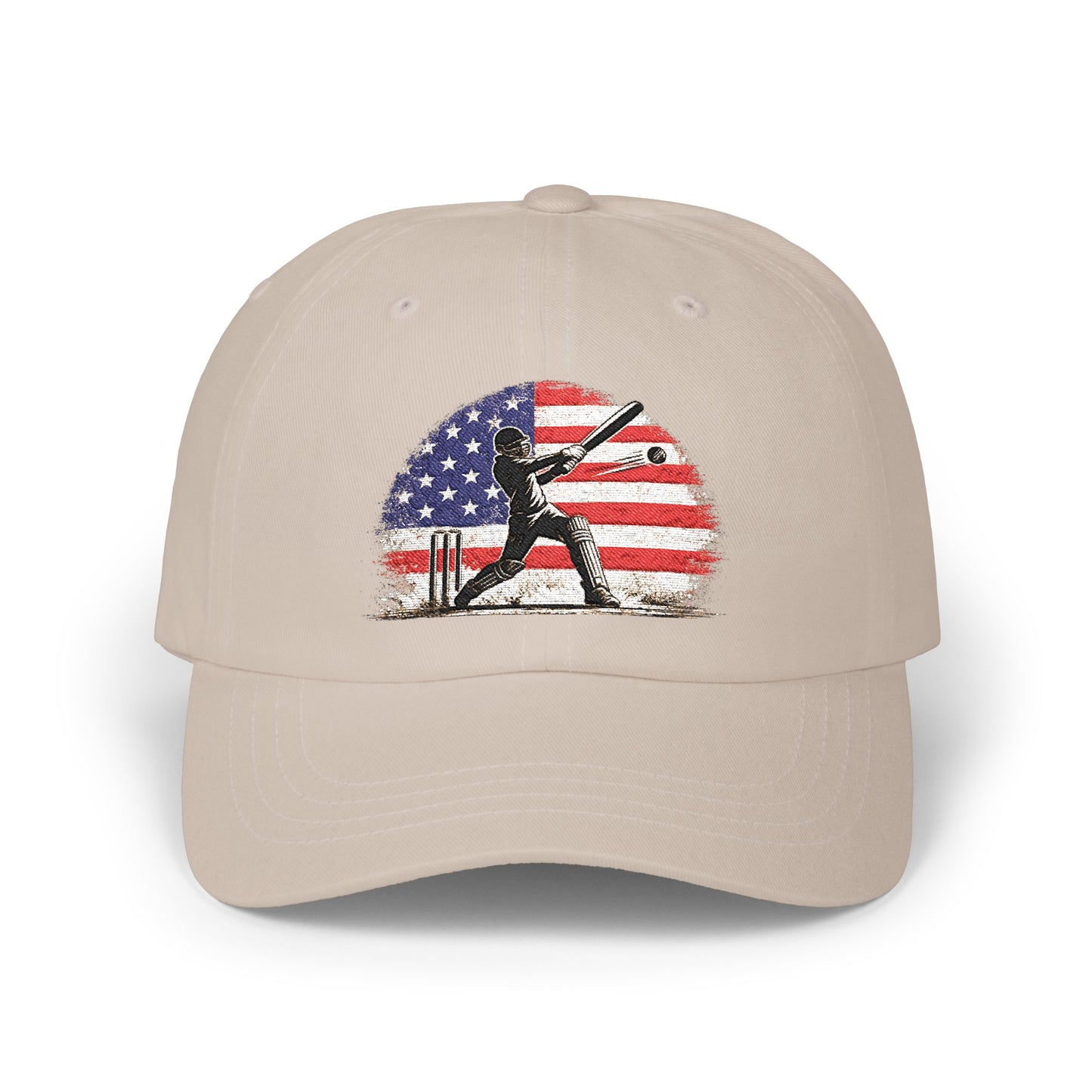 Side view low-profile crown | USA Cap Cricket Cap | Odyssey Camp & Co.