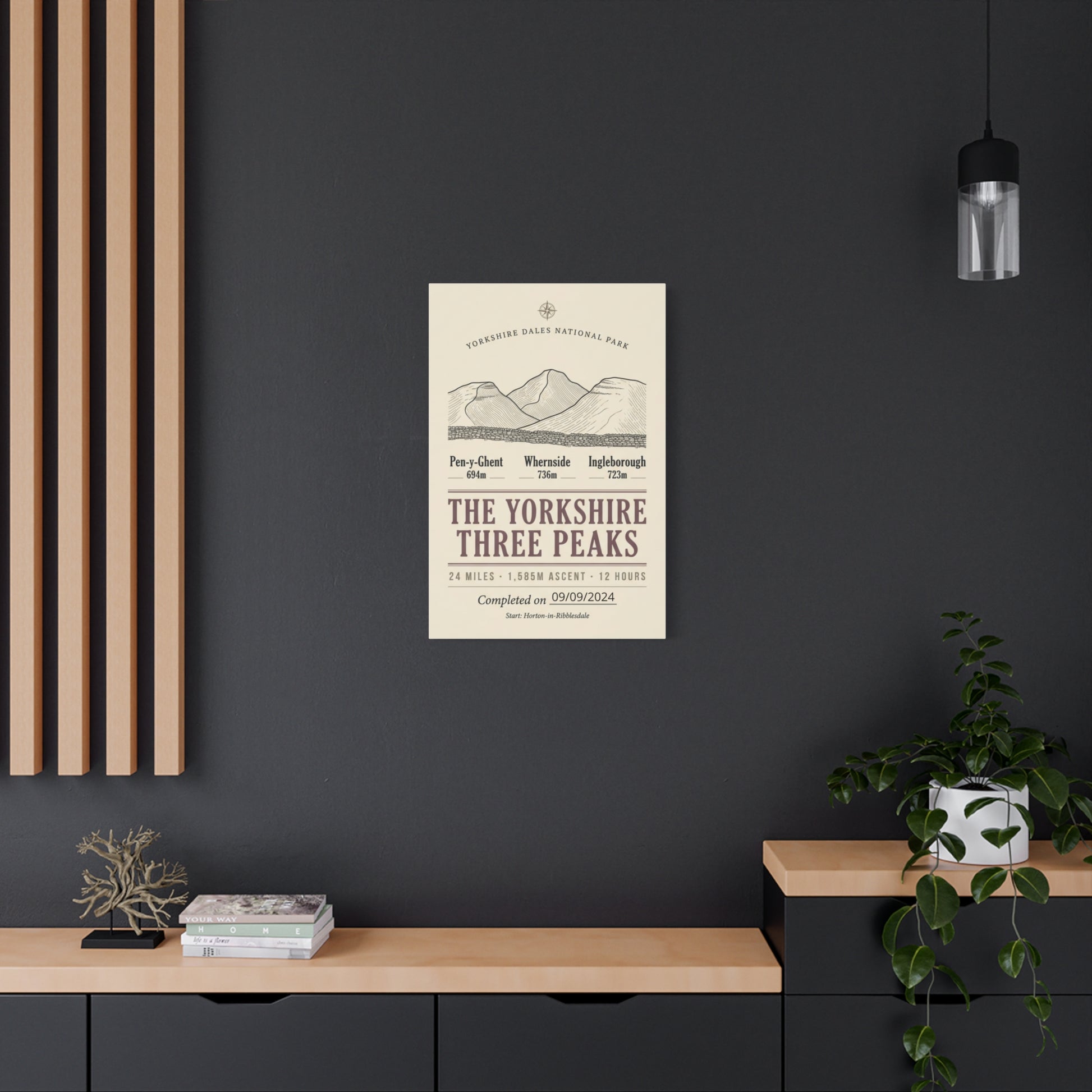Yorkshire Three Peaks Matte Canvas Print | Stretched Hiking Poster | Odyssey Camp & Co.