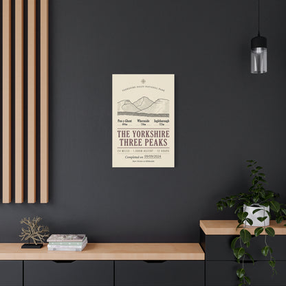 Yorkshire Three Peaks Matte Canvas Print | Stretched Hiking Poster | Odyssey Camp & Co.