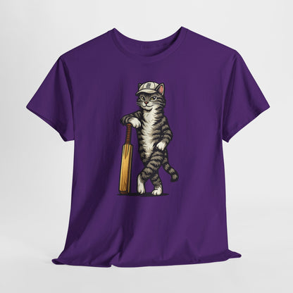 Cat Cricket Tee | Vintage Cricket Cat Shirt