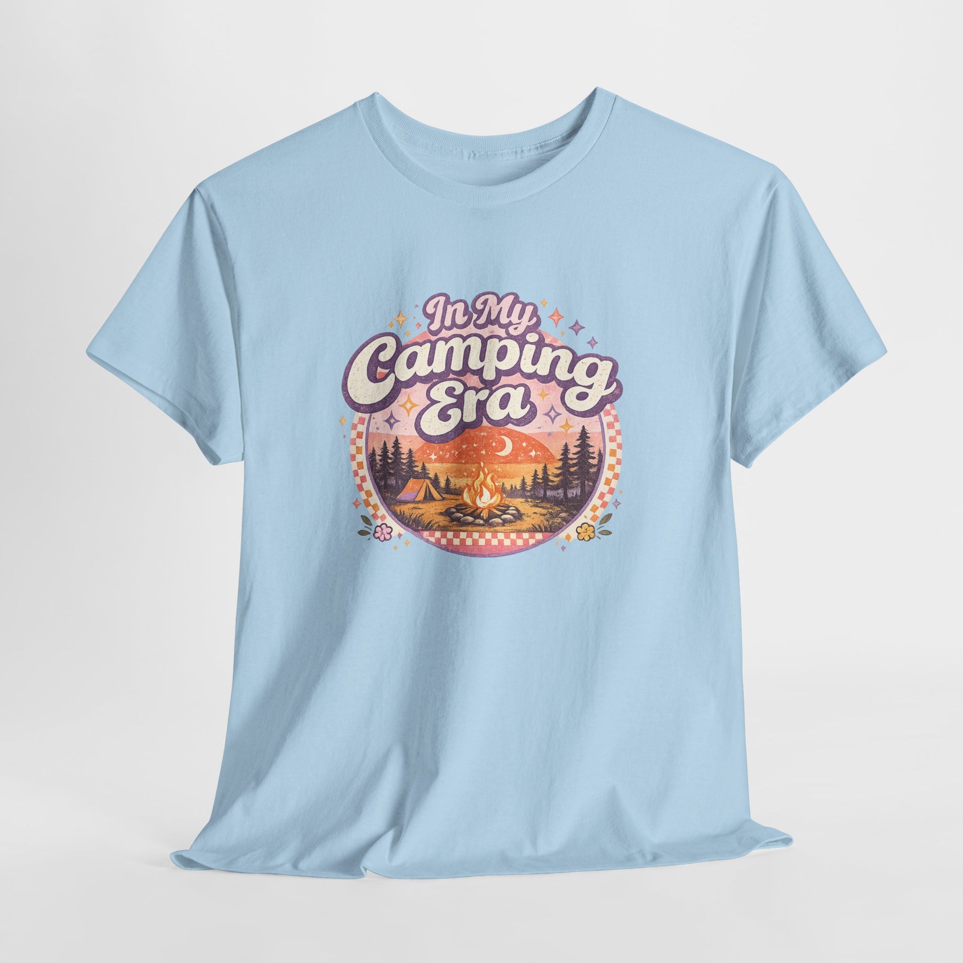 Camping T-Shirt | In My Camping Era Retro Sunset Tee | Odyssey Camp & Co.
