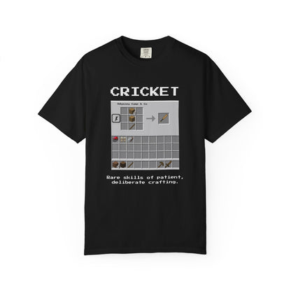 Cricket Crafting T-Shirt | garment-dyed cricket t-shirt | cricket fan gift | Odyssey Camp & Co.