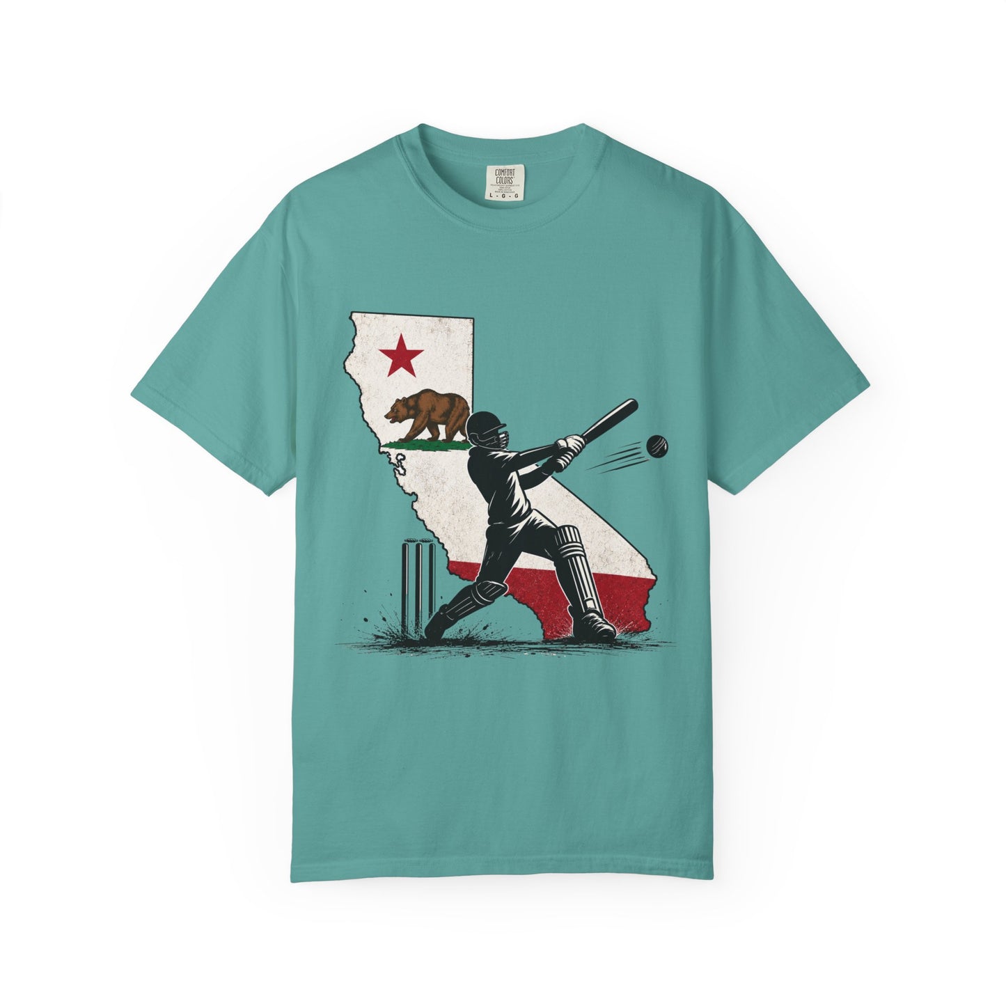 Close-up batter graphic print | California Cricket T-Shirt | Odyssey Camp & Co.