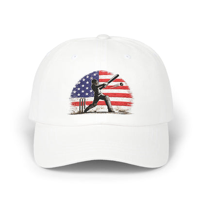 Front view dad-style cap | USA Cap Cricket Cap | Odyssey Camp & Co.